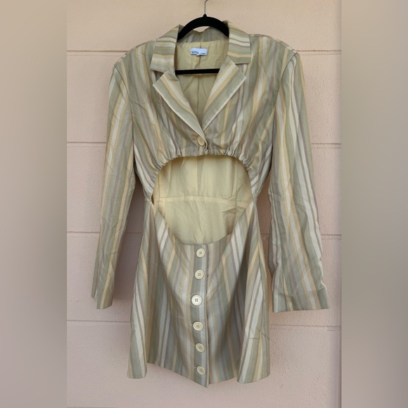 Danielle Bernstein cut out long sleeve stretch blazer dress - Picture 3 of 4